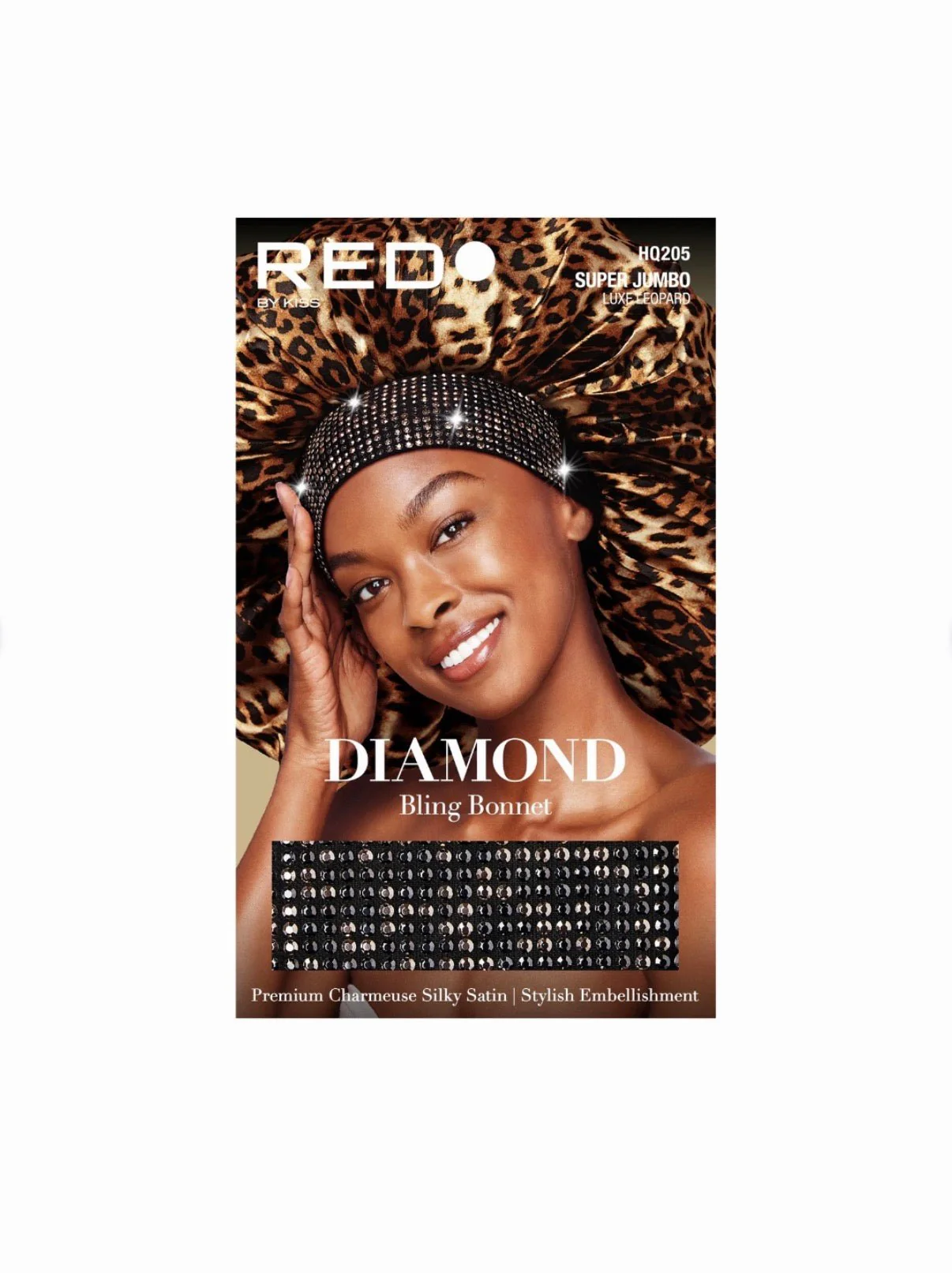 Red By Kiss Diamond Bling Satin Bonnet - Image 2