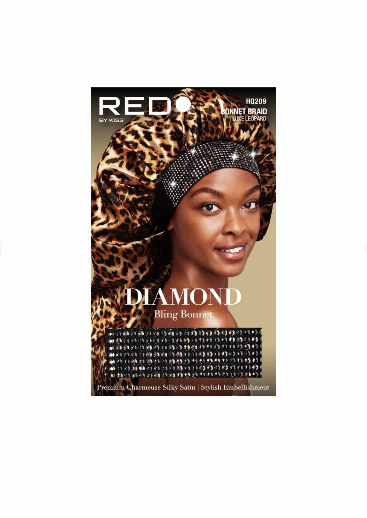 Red By Kiss Diamond Bling Satin Bonnet - Image 3