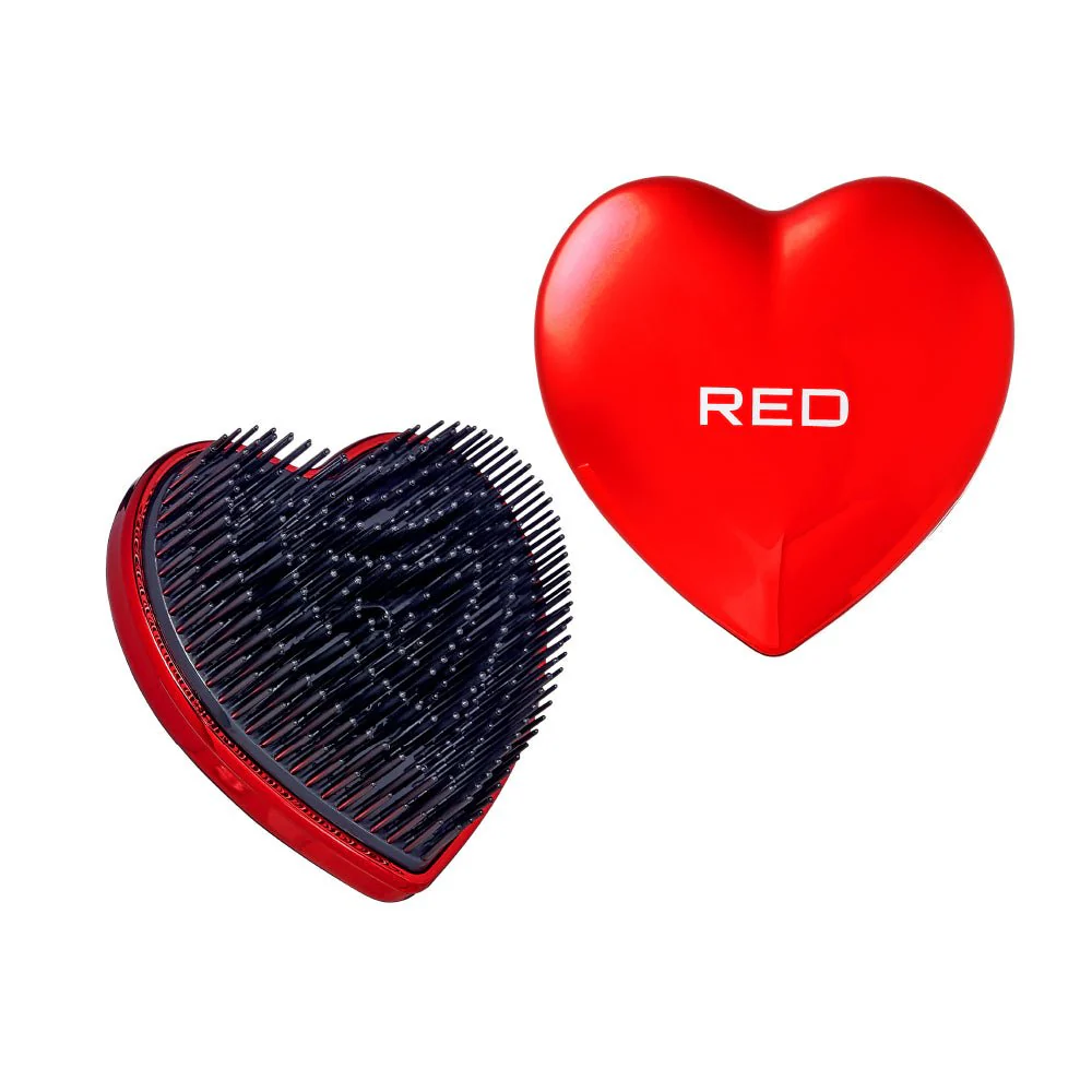 Red By Kiss Heart Brush – Chrome Red & Rose Gold - Image 5