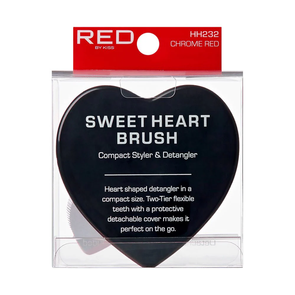 Red By Kiss Heart Brush – Chrome Red & Rose Gold - Image 6