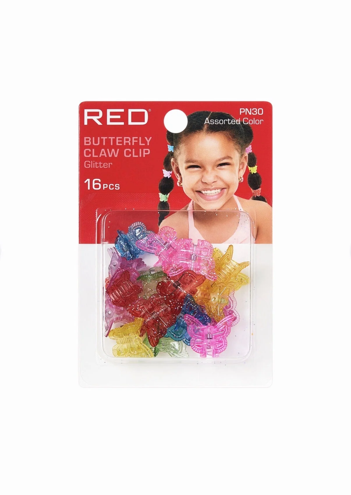 RED Kids Chrome Claw Hair Clips - Image 14