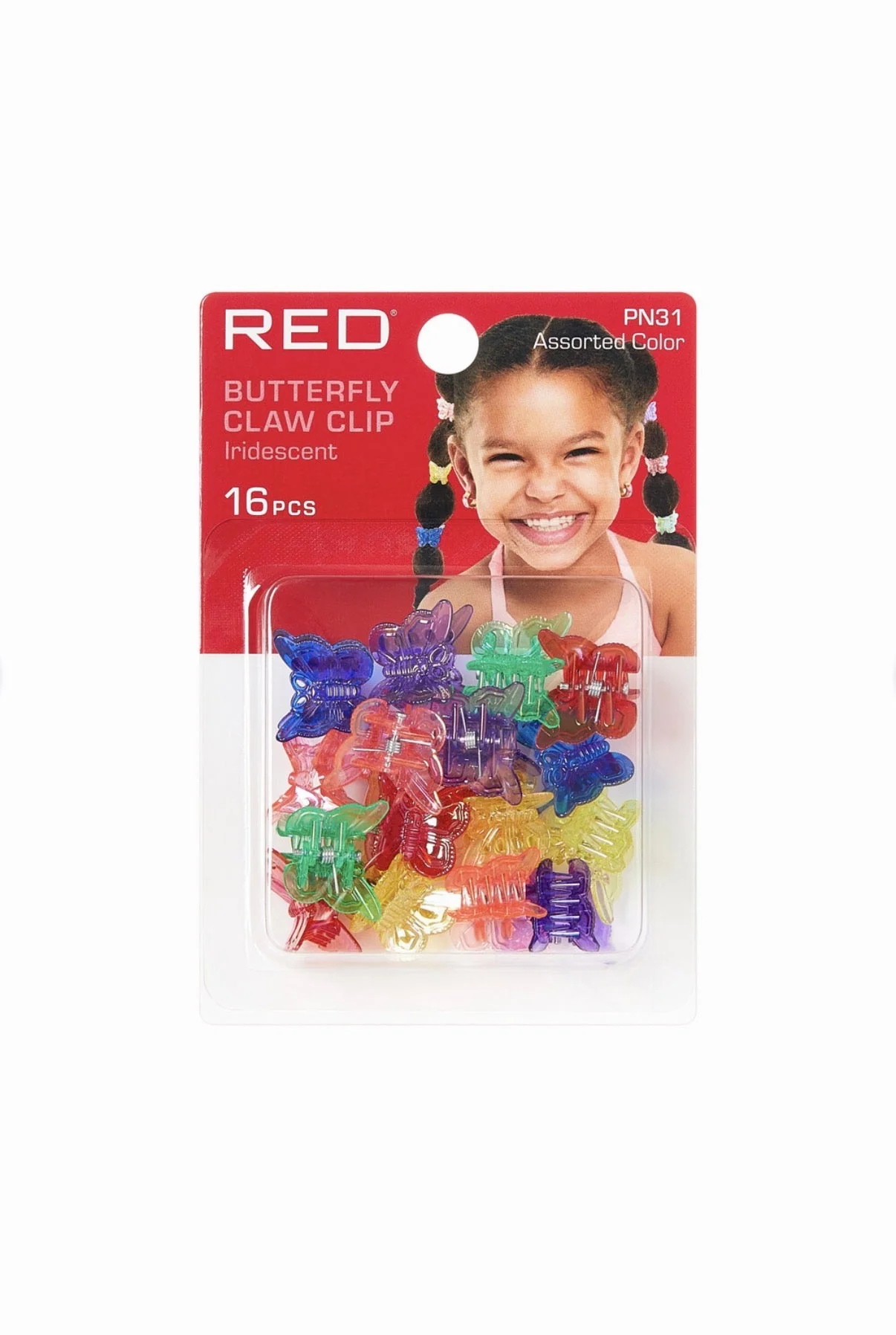 RED Kids Chrome Claw Hair Clips - Image 15