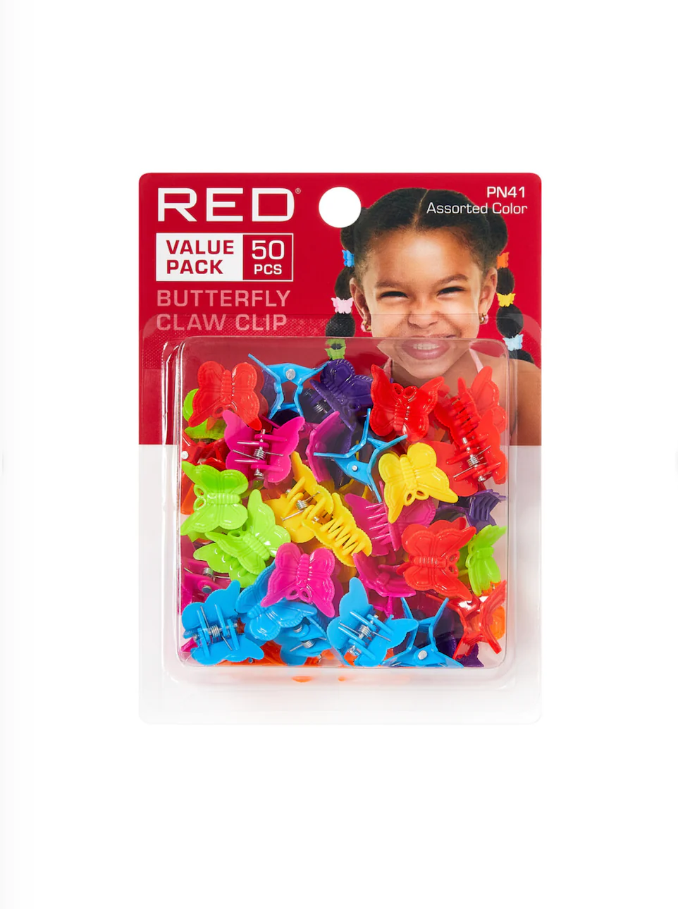 RED Kids Chrome Claw Hair Clips - Image 17