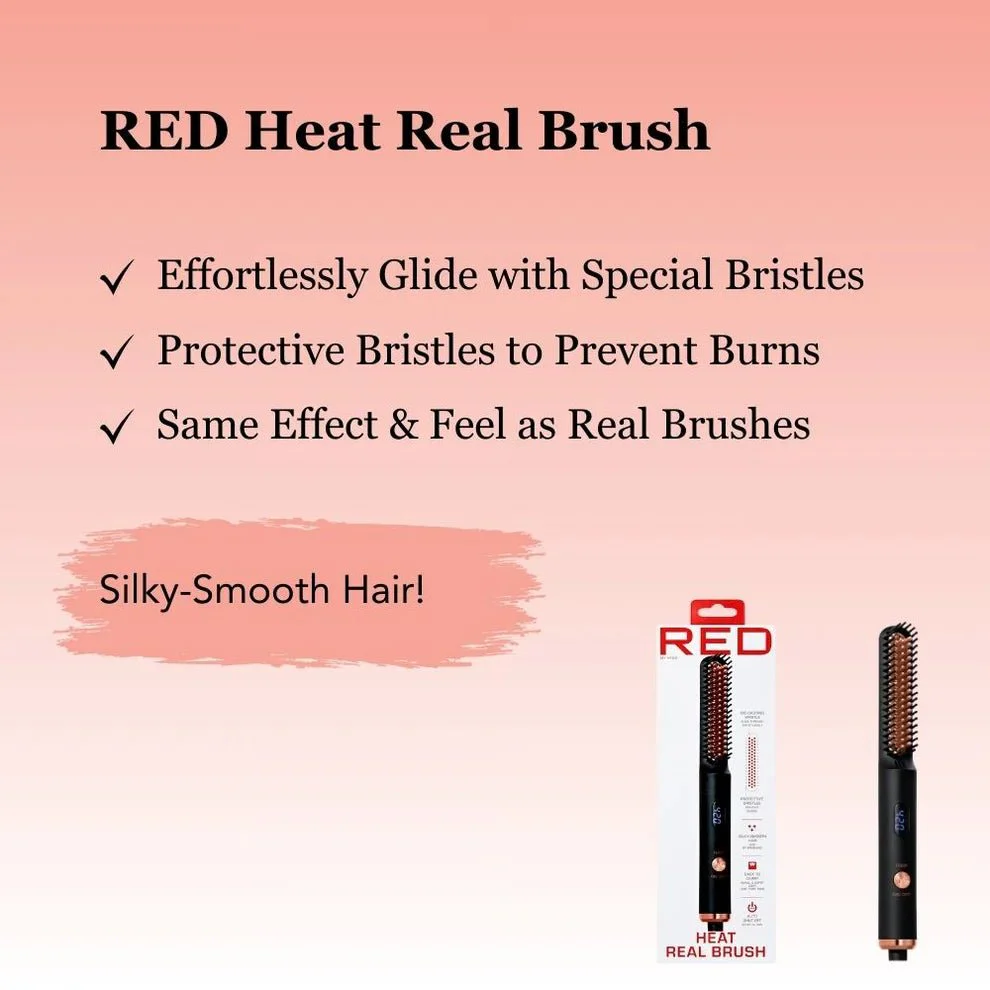Red Mid Size Hot Brush – Smooth - Image 2