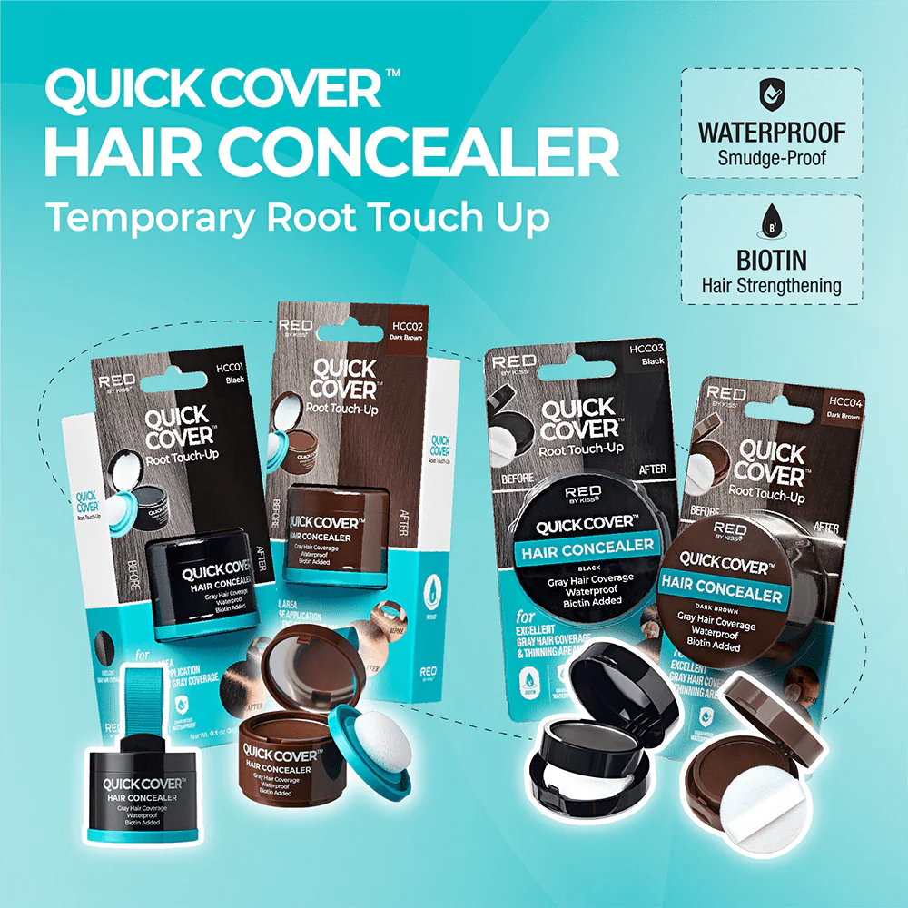 Red by Kiss Hair Concealer – Black & Dark Brown - Image 9