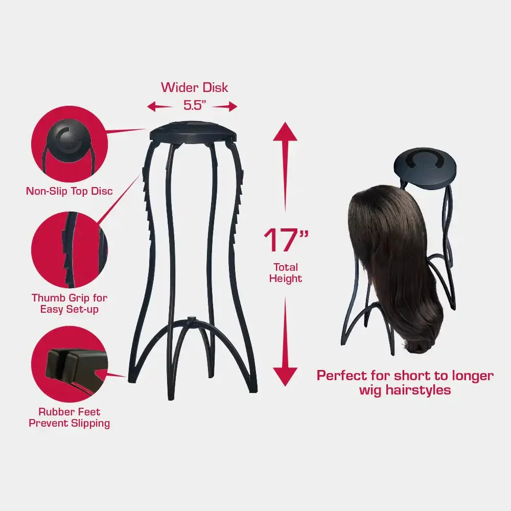 RED One Touch Foldable Wig Stand - Image 4