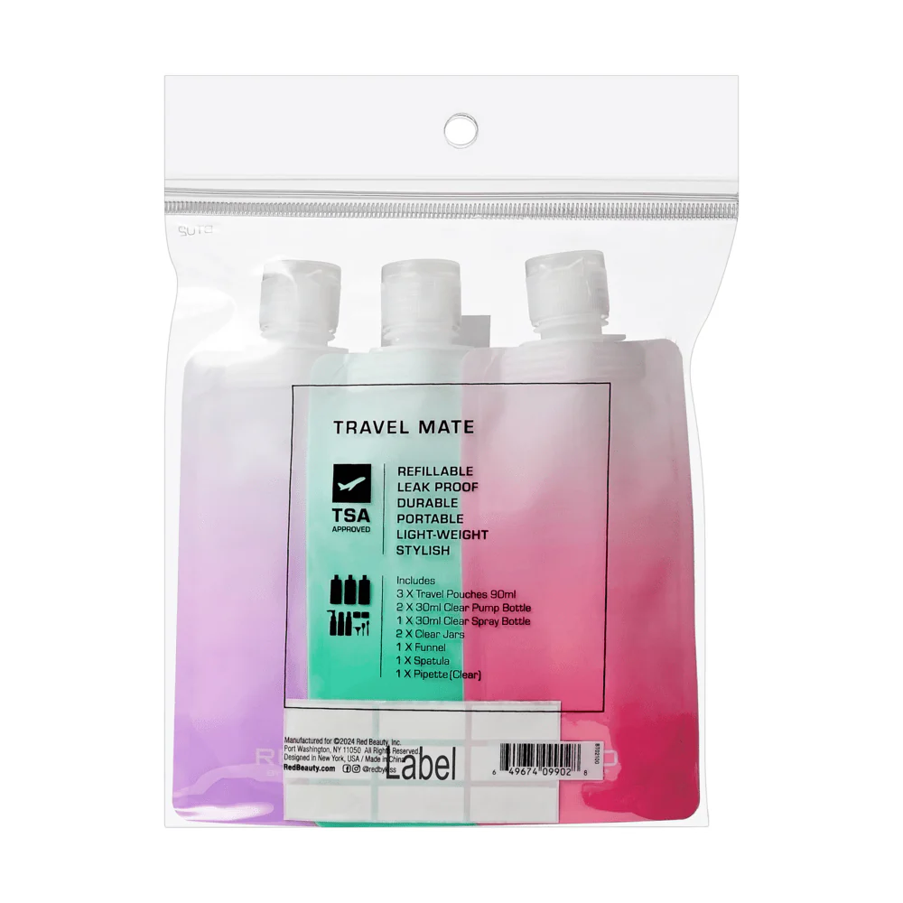 RED Refillable Travel Pouch & Bottle Sets - Image 3
