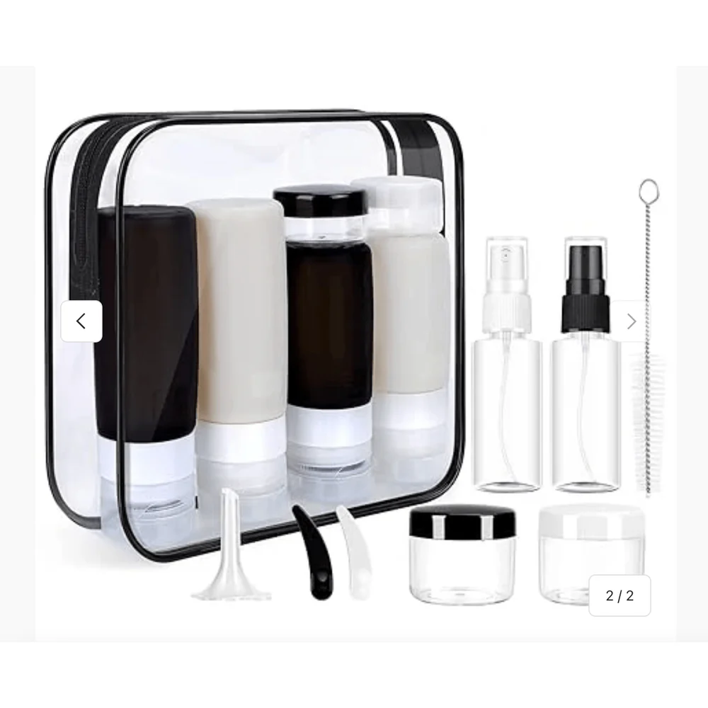 RED Refillable Travel Pouch & Bottle Sets - Image 5
