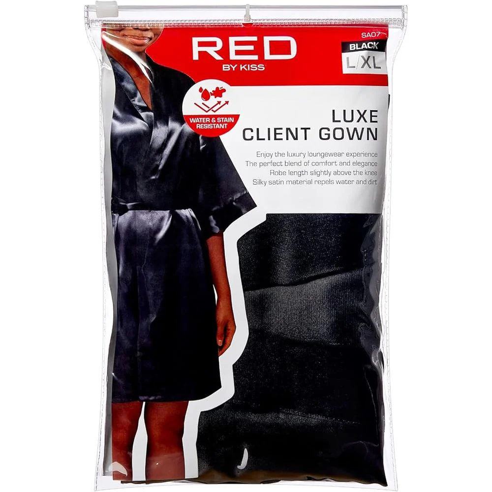 Red Luxe Client Gown – Water-Resistant, Stylish Full-Cover Salon Wear - Image 6