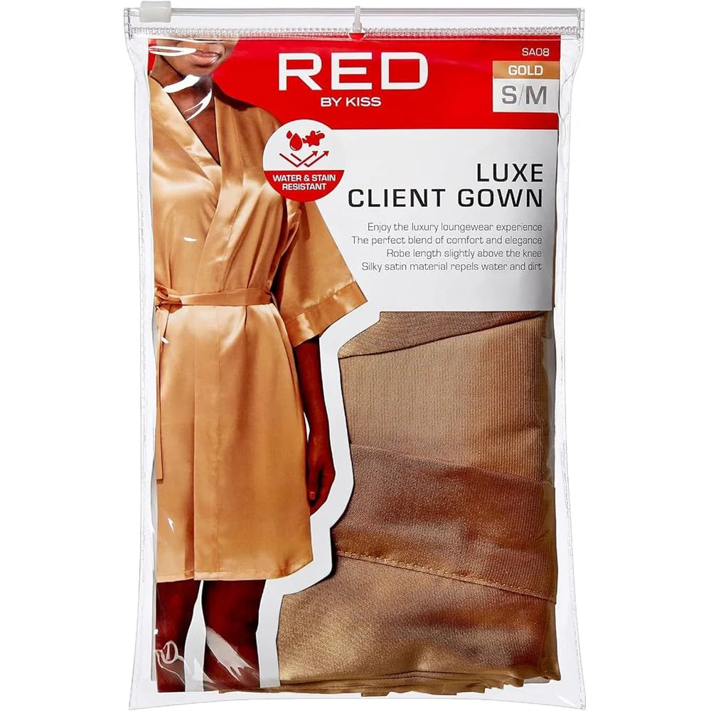 Red Luxe Client Gown – Water-Resistant, Stylish Full-Cover Salon Wear - Image 7