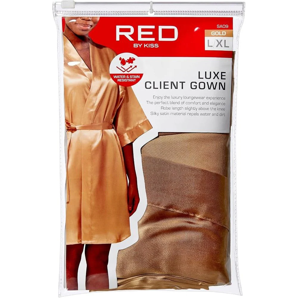 Red Luxe Client Gown – Water-Resistant, Stylish Full-Cover Salon Wear - Image 8