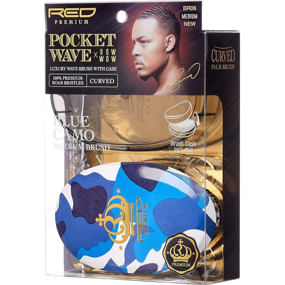RED Rocket Wave X Bow Wow Curved Brush - Medium Bristle - Image 4