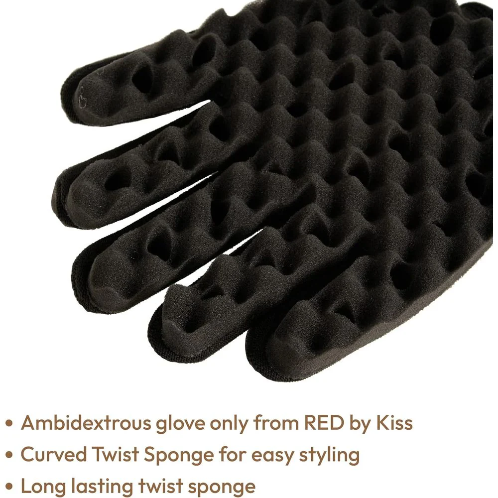 RED by Kiss Ambidextrous Twist Sponge Glove - Double-Sided - Image 4