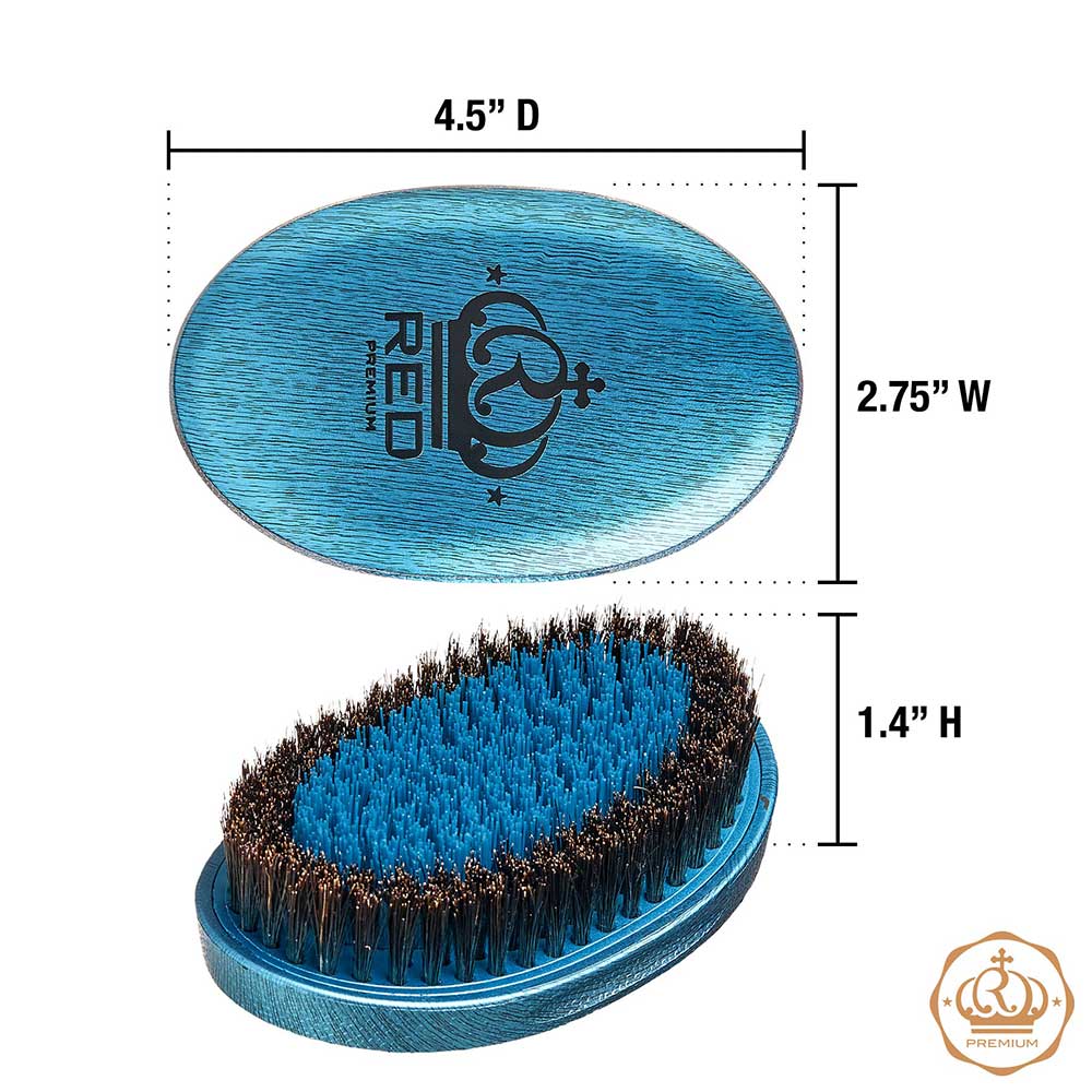 RED Metallic Boar Brush BR12 - Mixed Bristle - Image 2
