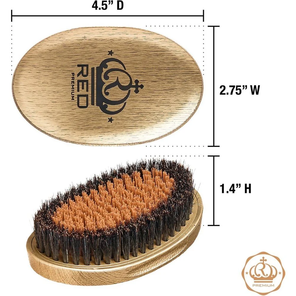 RED Metallic Boar Brush BR11 - Mixed Bristle - Image 4