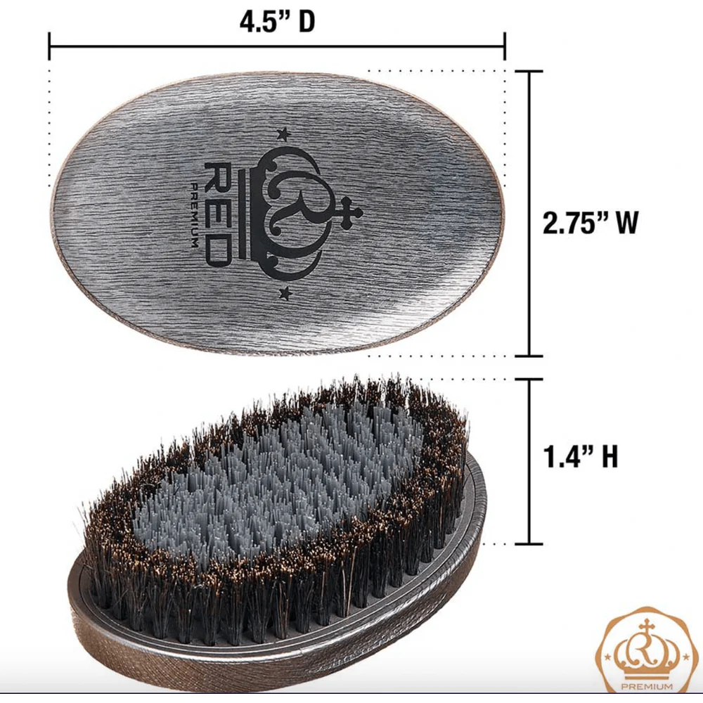 RED Metallic Boar Brush BR13 - Mixed Bristle - Image 3