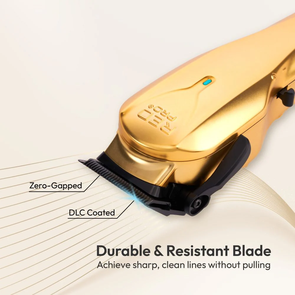 Red Pro Cordless Clipper – Matte Gold / Black - Image 2
