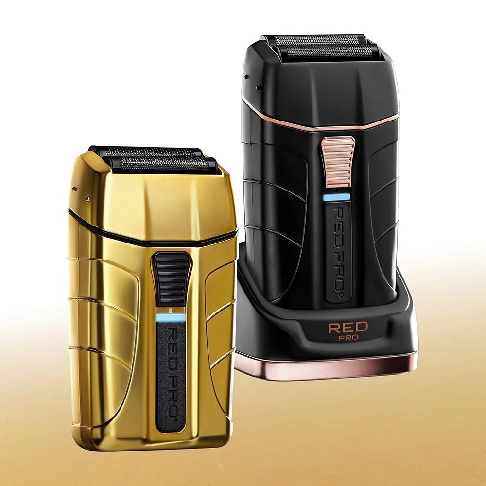 Red Pro Cordless Shaver – Matte Gold / Black