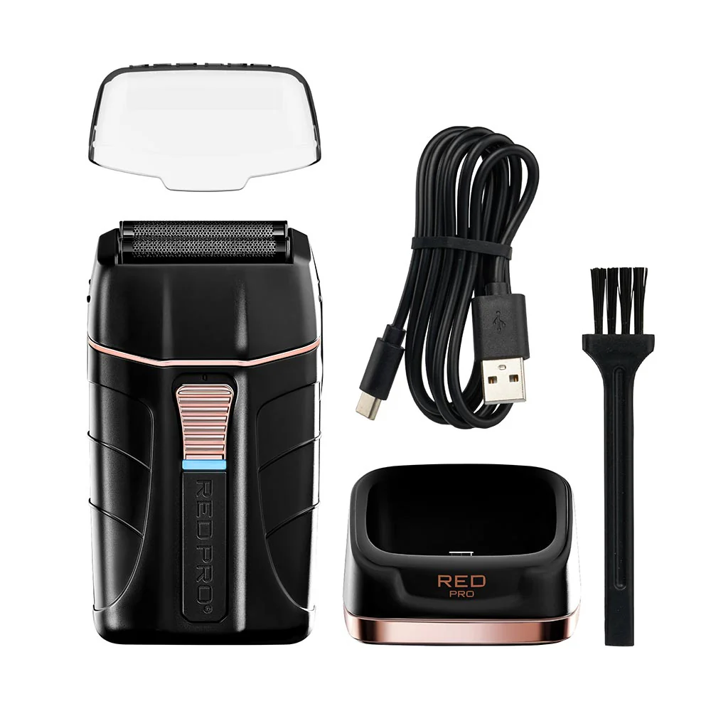 Red Pro Cordless Shaver – Matte Gold / Black - Image 10