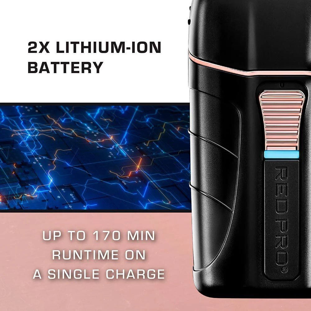 Red Pro Cordless Shaver – Matte Gold / Black - Image 12