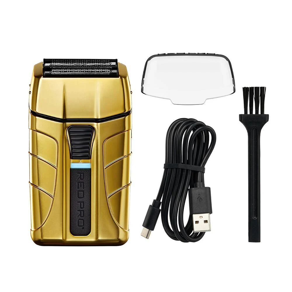 Red Pro Cordless Shaver – Matte Gold / Black - Image 3
