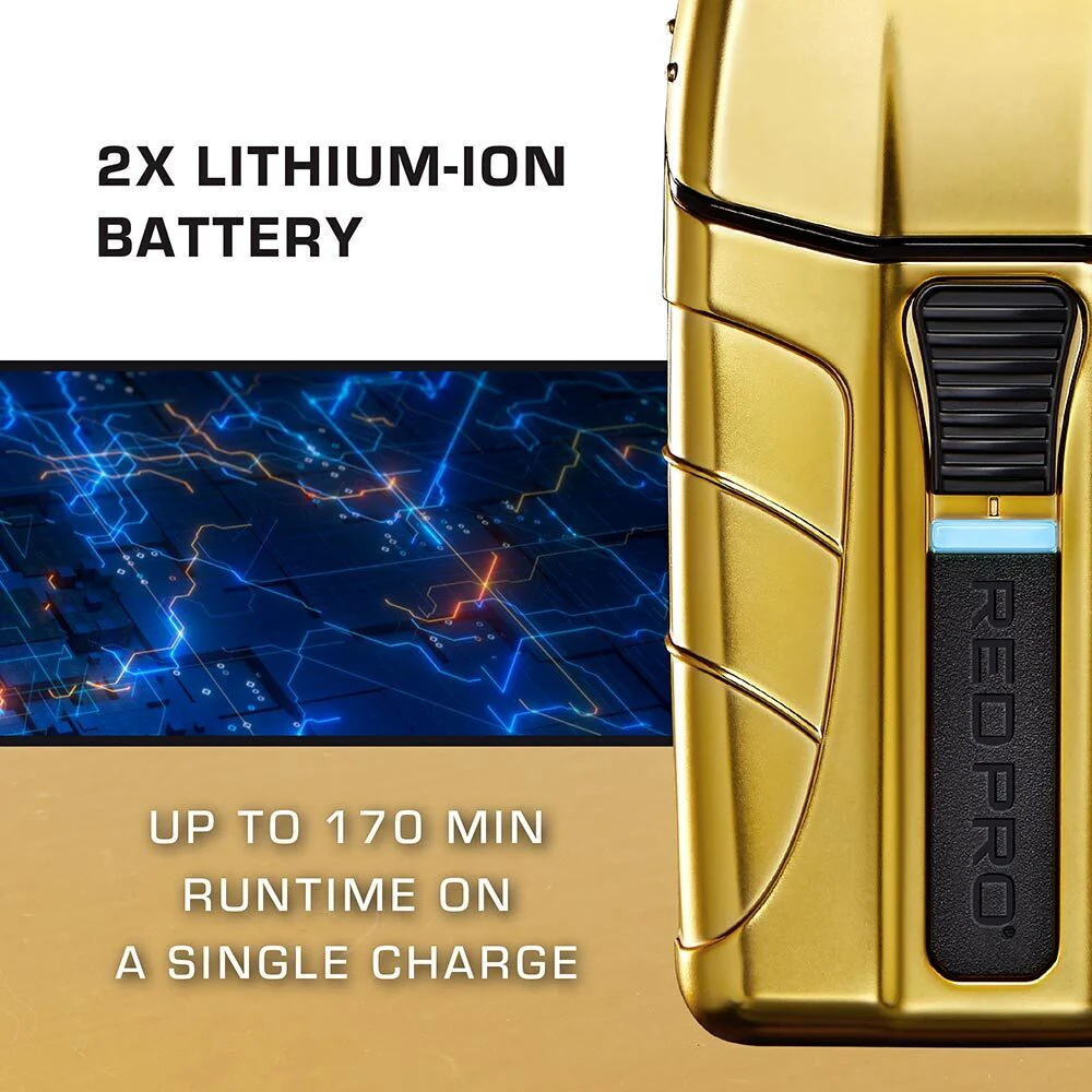 Red Pro Cordless Shaver – Matte Gold / Black - Image 5