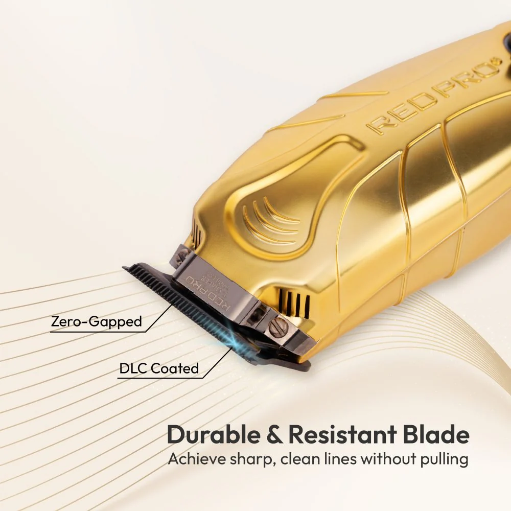 Red Pro Cordless Trimmer – Matte Gold / Black - Image 2