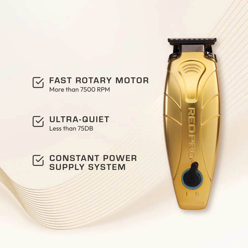 Red Pro Cordless Trimmer – Matte Gold / Black - Image 3