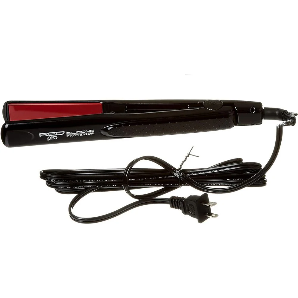 Red Pro Hair Straightener Silicone Protection Flat Iron – 1" - Image 6