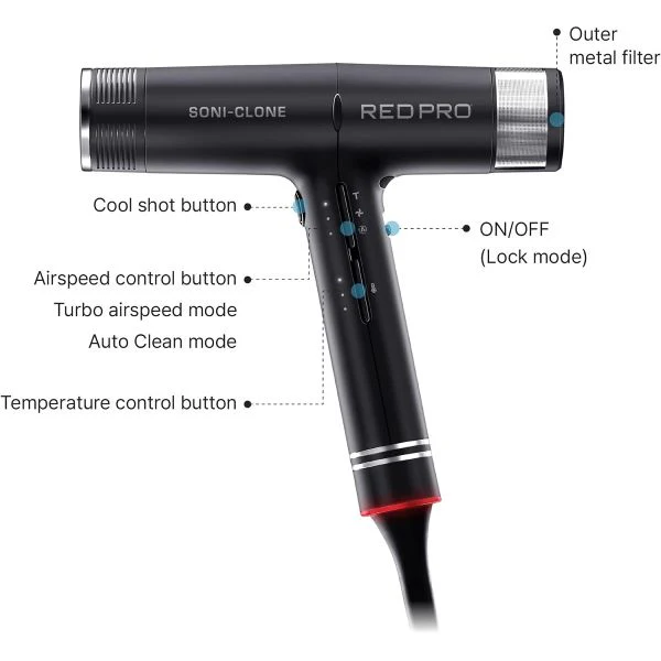 RED Pro Soni-Clone Hair Dryer - Image 3