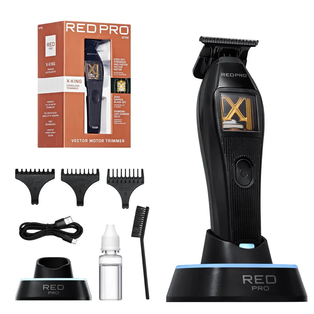 Red PRO X-King Vector Motor Cordless Trimmer - Image 3