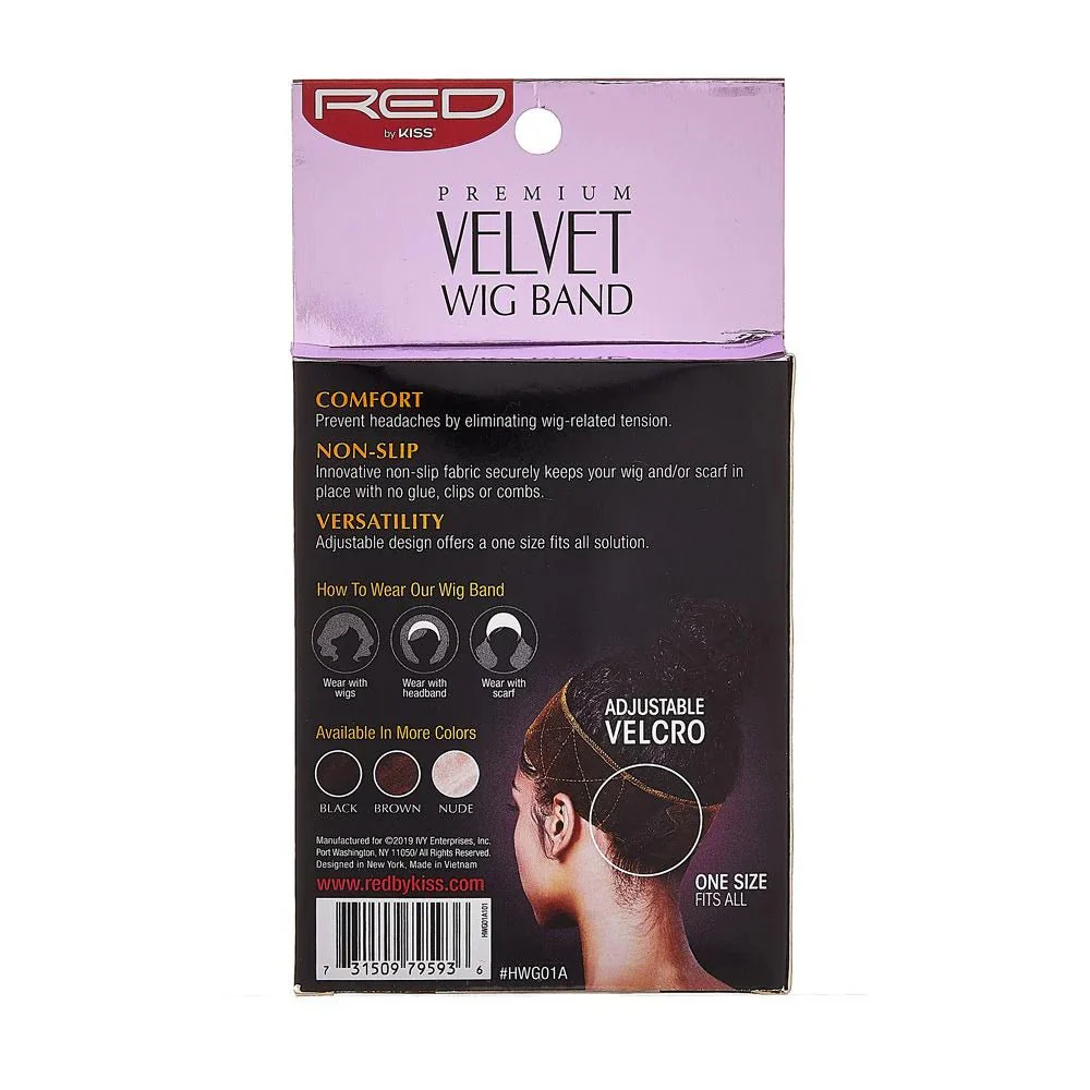 Red Velvet Wig Band Assorted Colors - Image 3
