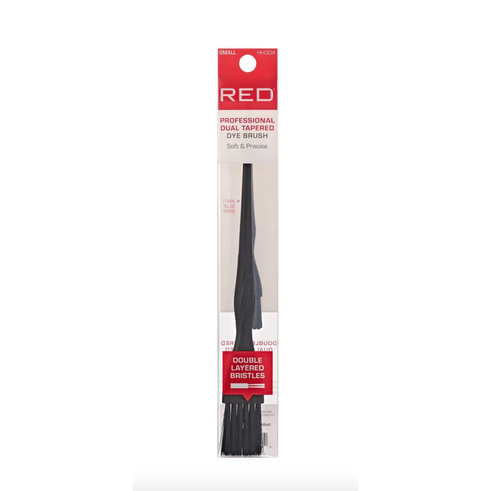 Red Professional Dual Tapered Dye Brush Small - Image 2