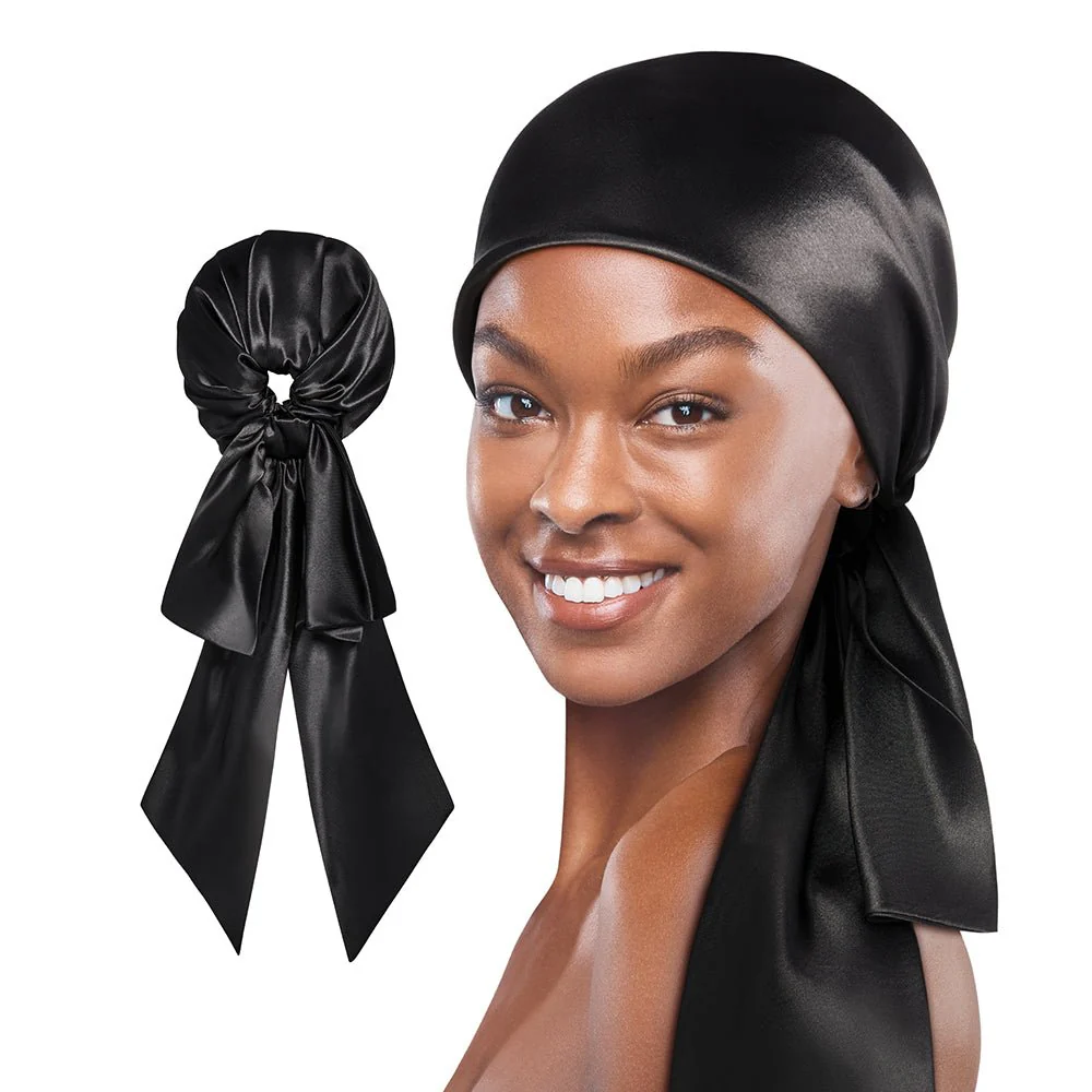 RED Silky Pre Tied Glam Wrap - Image 2