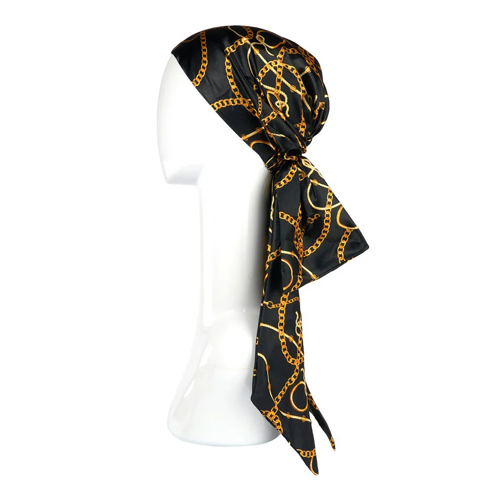 RED Silky Pre Tied Glam Wrap - Image 9