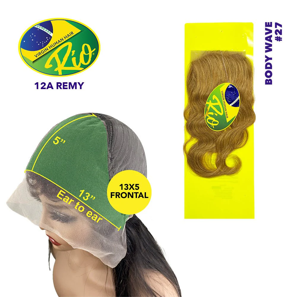 Rio 100% Virgin Human Hair Body Wave 13x5 Frontal - #27