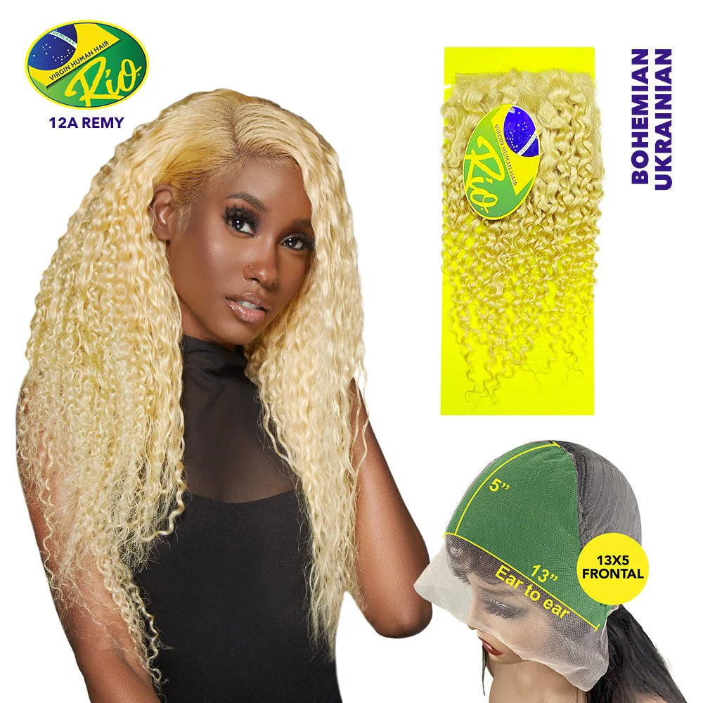 Rio 100% Virgin Human Hair Bohemian 13x5 Frontal - Ukranian