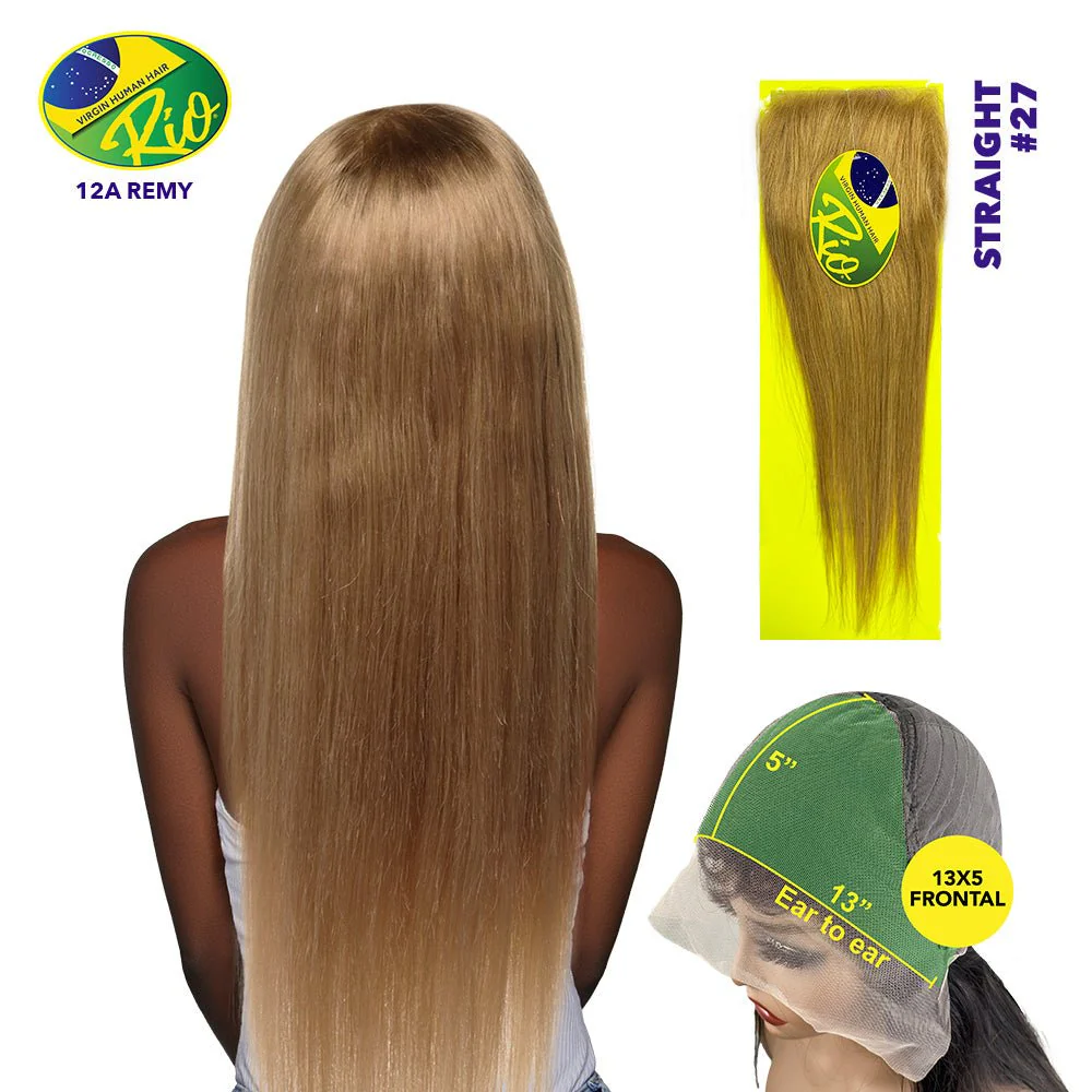 Rio 100% Virgin Human Hair Straight 13x5 Frontal - #27