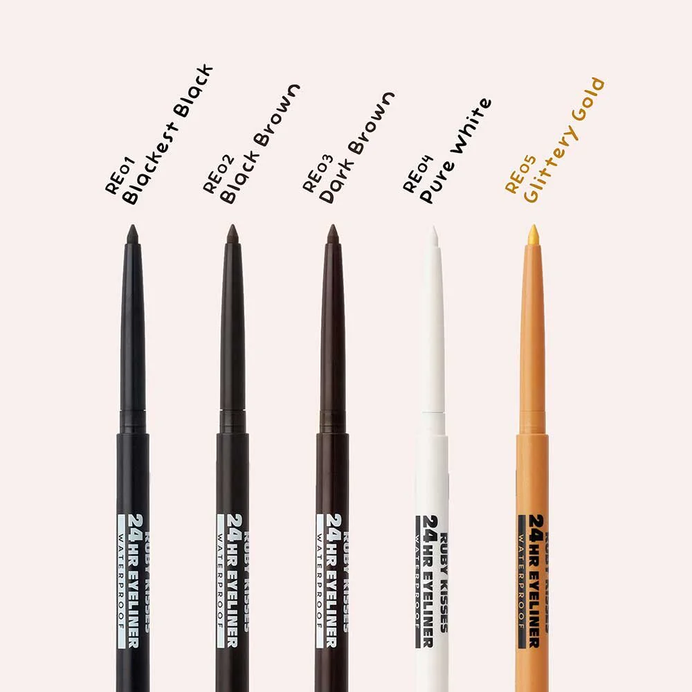 Ruby Kisses 24HR Waterproof Eyeliner β Built-In Smudger & Sharpener - Image 2