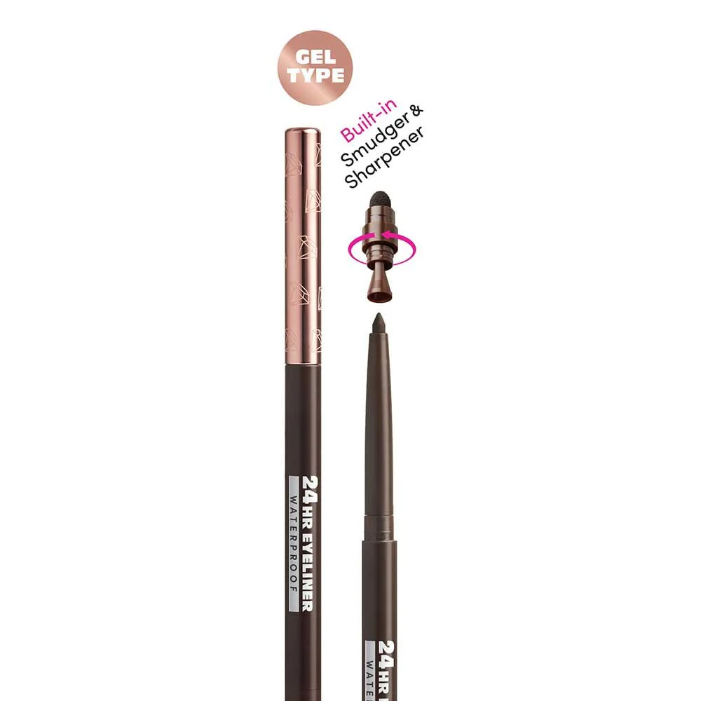 Ruby Kisses 24HR Waterproof Eyeliner β Built-In Smudger & Sharpener - Image 3