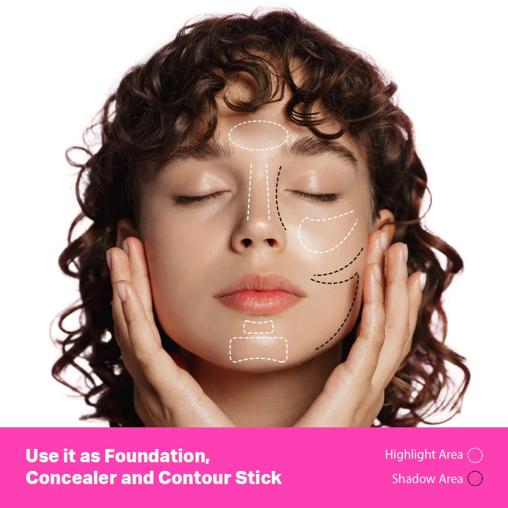 Ruby Kisses 3-in-1 Stick Foundation β Foundation, Concealer & Contour In One 8 Shades - Image 3