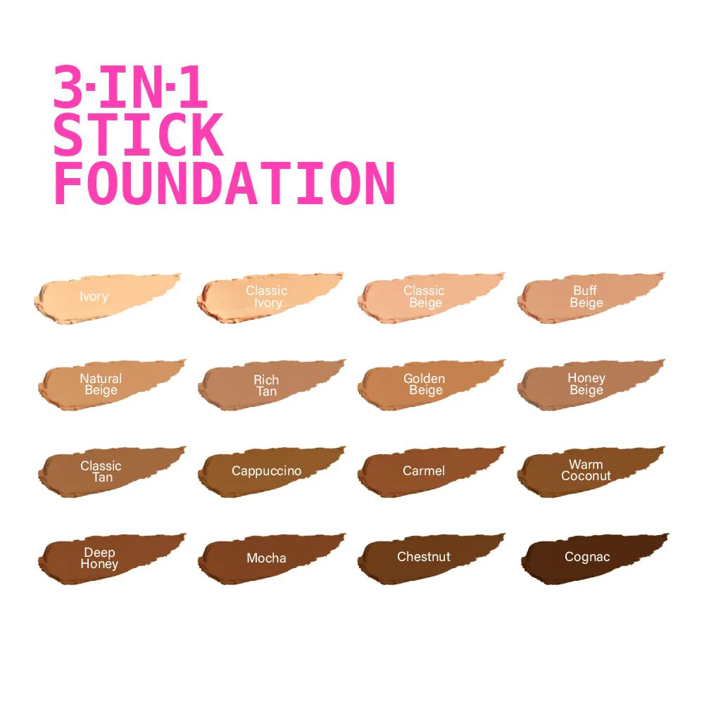 Ruby Kisses 3-in-1 Stick Foundation β Foundation, Concealer & Contour In One 8 Shades - Image 4
