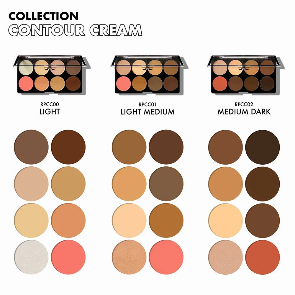 Ruby Kisses 3D Contour Cream Multi-Palette with Highlighter & Blush β 3 Shades - Image 2