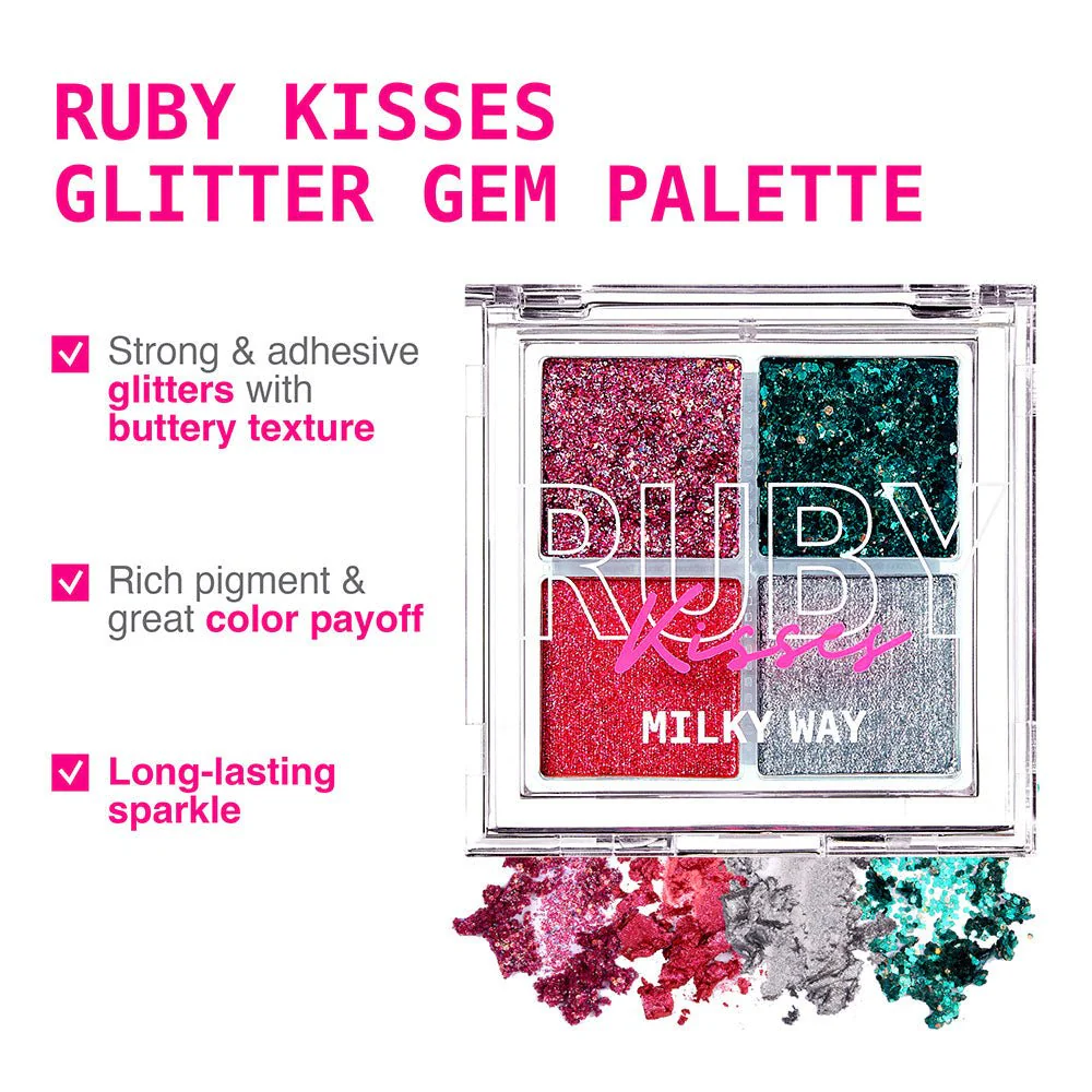 Ruby Kisses Glitter Gem Palette – 2.96g - Image 16