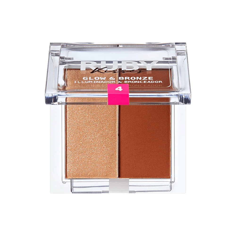 Ruby Kisses Glow & Bronze Highlighter Bronzer Duo β 2-in-1 Radiant Finish 4 Shades - Image 12