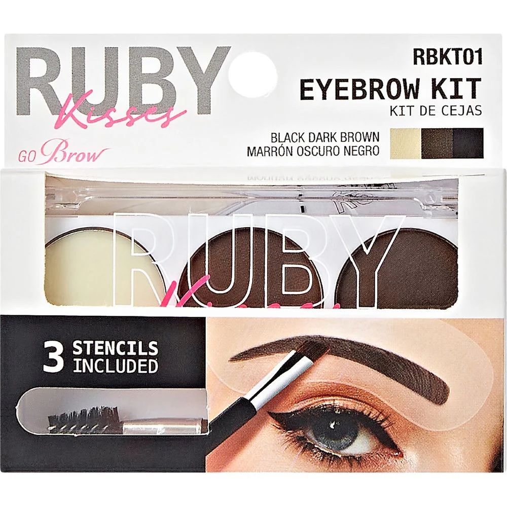 Ruby Kisses Go Brow Eyebrow Kit – 3 Stencils Included - Image 2