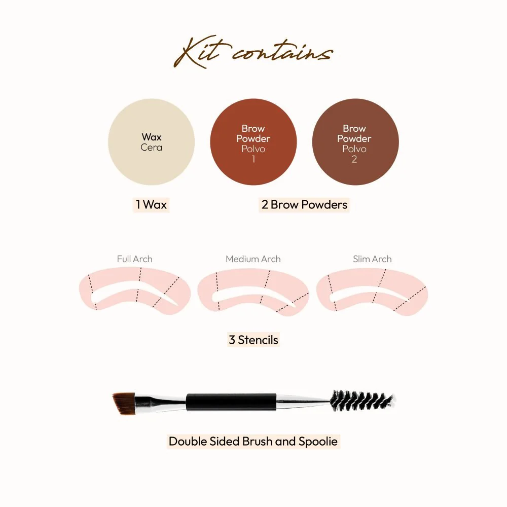 Ruby Kisses Go Brow Eyebrow Kit – 3 Stencils Included - Image 5