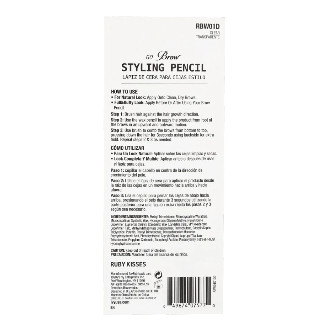Ruby Kisses Go Brow Wax Pencil β Clear Wax - Image 7
