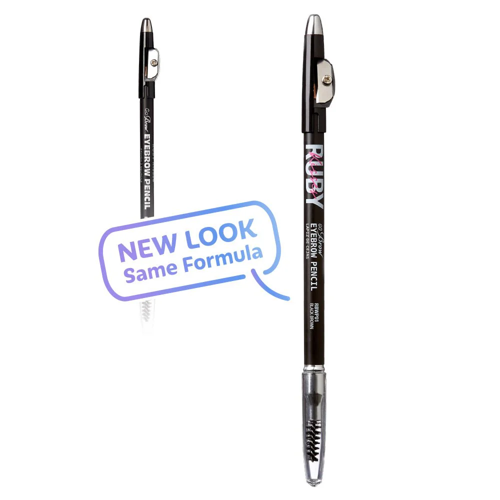 Ruby Kisses Go Brow Wooden Eyebrow Pencil With Brush - Image 6