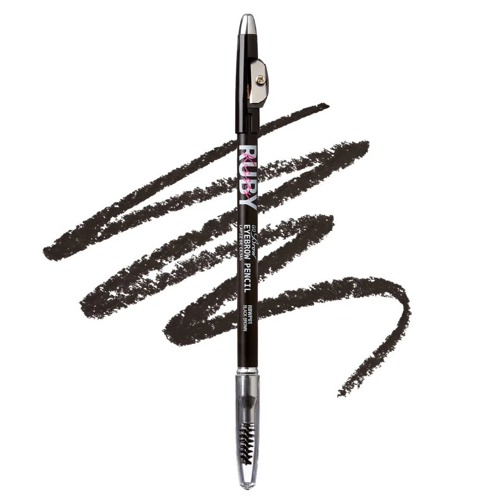 Ruby Kisses Go Brow Wooden Eyebrow Pencil With Brush - Image 7